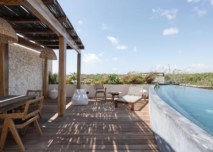 Chic 3br - 2 Pools With Rooftop Pool Modern Boho Design * Tulum
