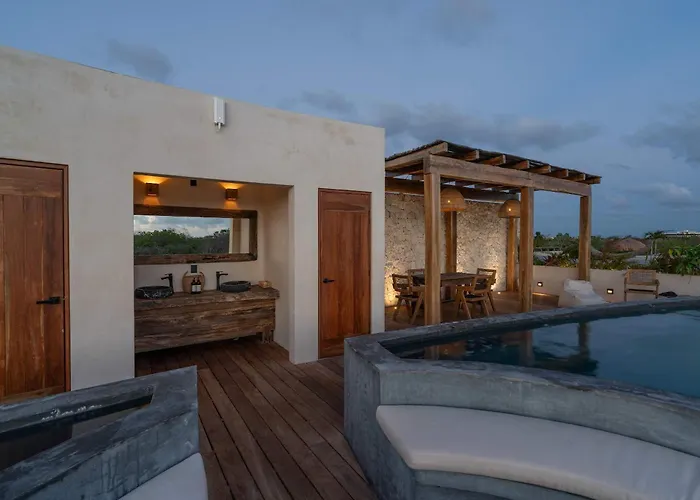 Chic 3br - 2 Pools With Rooftop Pool Modern Boho Design Tulum